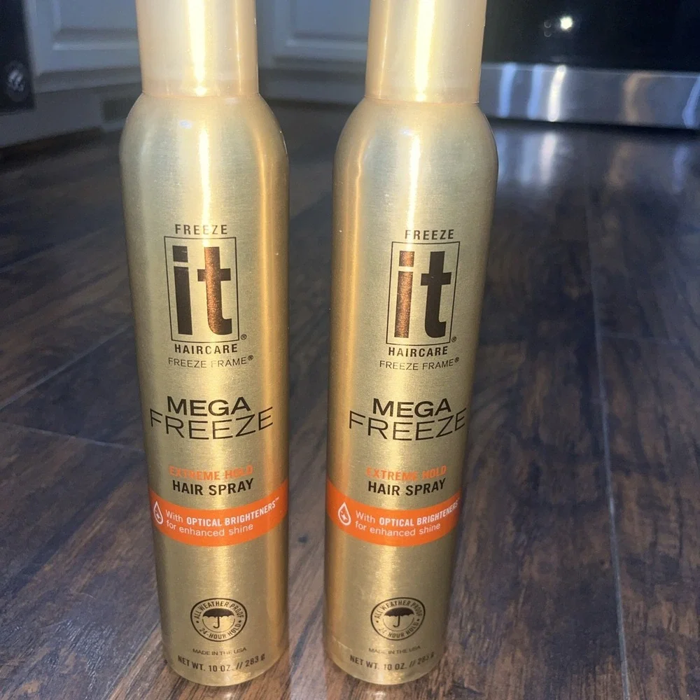 Freeze IT Mega Freeze Hair Spray, Extreme Hold,10 Oz, 2 Count